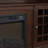 58" Fireplace TV Stand with Glass Door, Traditional American Country TV Stand with 23" Electric Heater, Large Home Entertainment Console Table for TV Up to 65'' for Living Room-259103380-259103337
