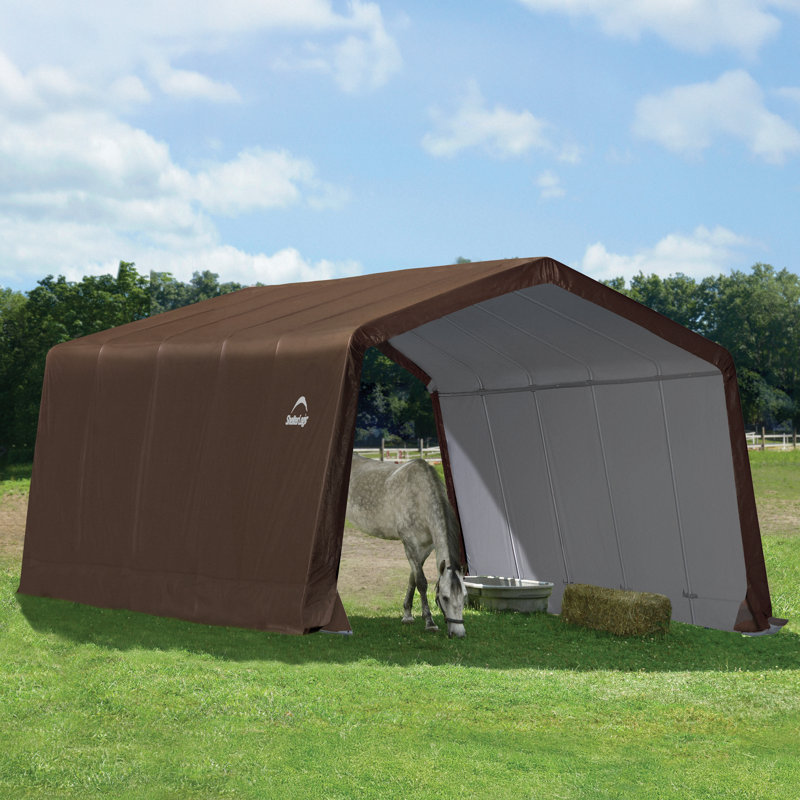 ShelterLogic 3-in-1 Run-in Shelter Brown, 148.1" W x 238.7" D