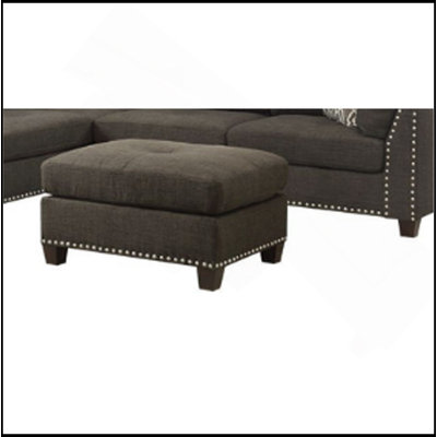 Repose-pieds polyvalent avec revêtement en lin de qualité supérieure et fabrication robuste pour un confort et un style ultimes