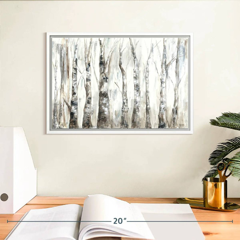 Winter Aspen Trunks - neutre, Cadre flottant blanc, 13 po x 9 po