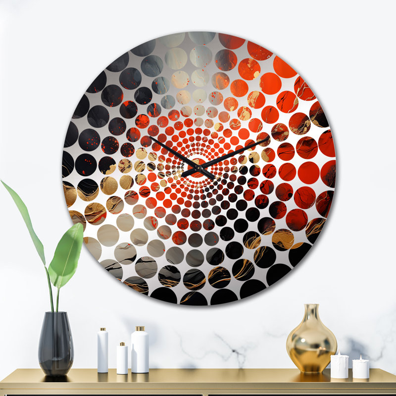 Ouatchia - Horloge murale peinture abstraite, Grand
