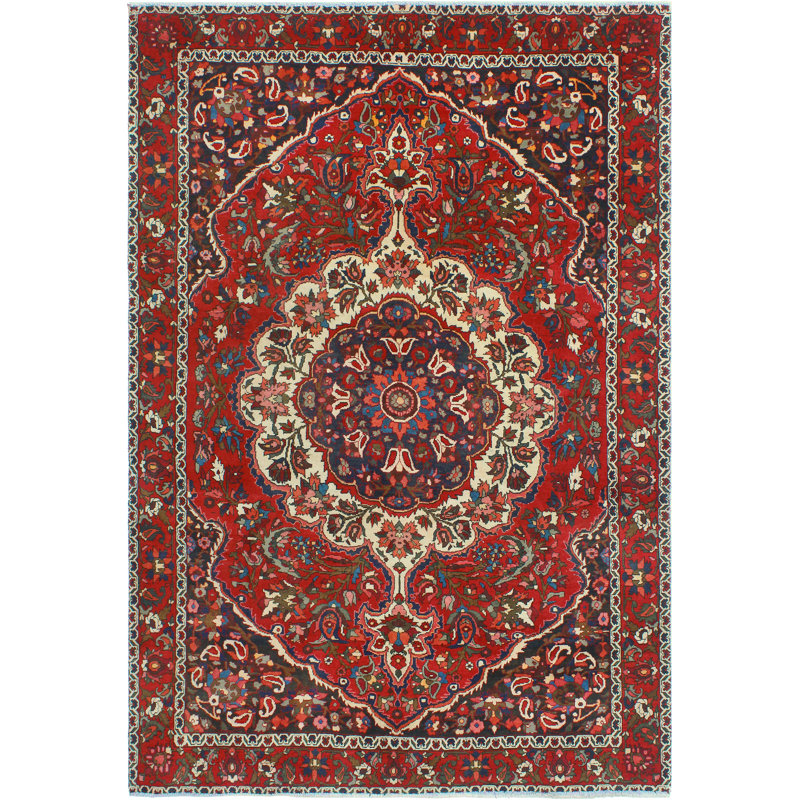 Khrystopher Distressed Saeeda Red Rug
