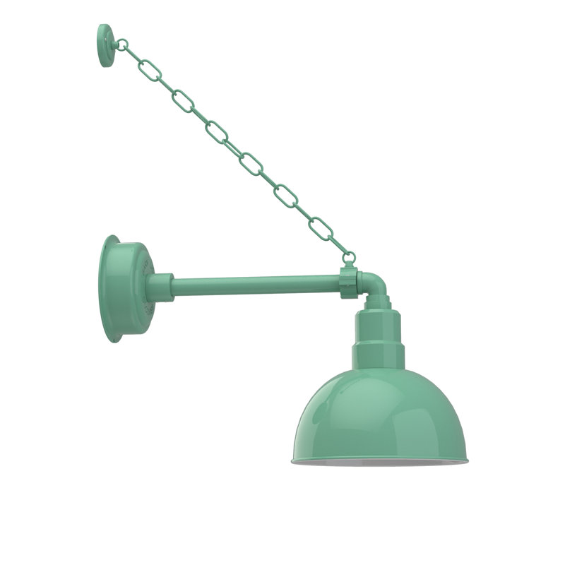 Dipkarpaz LED Wall Light, 12" H x 10" W x 22" D, Jade