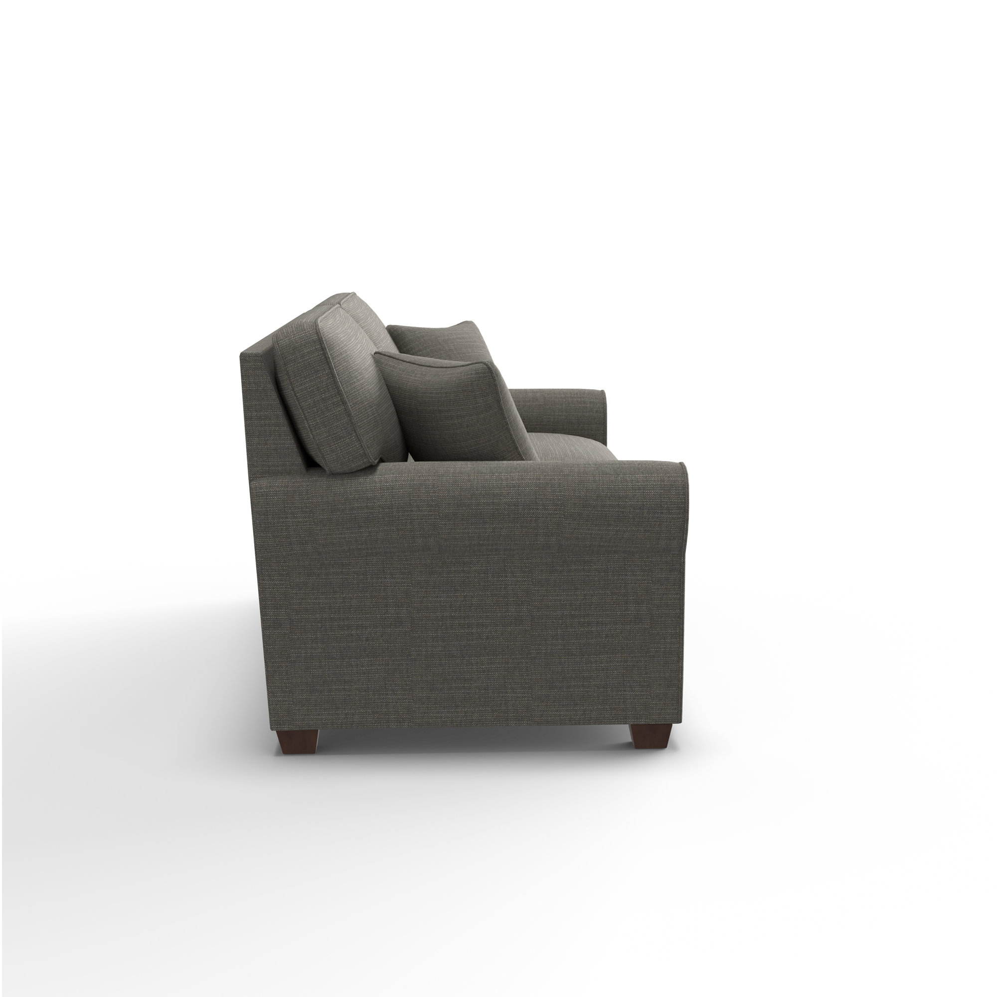 Shannon 36'' Upholstered Sleeper Sofa, Dark Walnut, Nomad Slate Crypton® Chenille