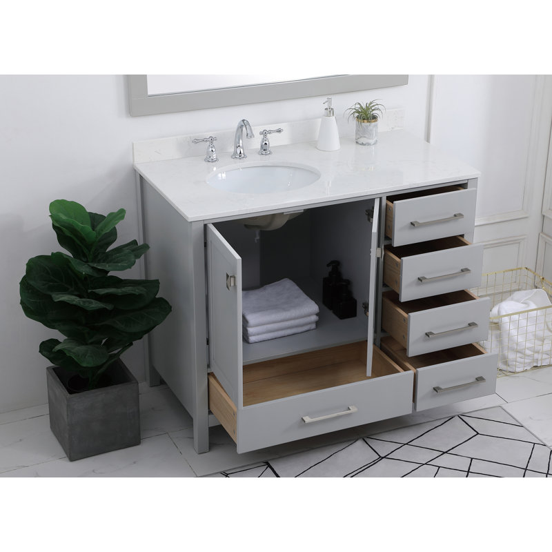 Ensemble de meuble-lavabo simple 42 po Irene, Gris