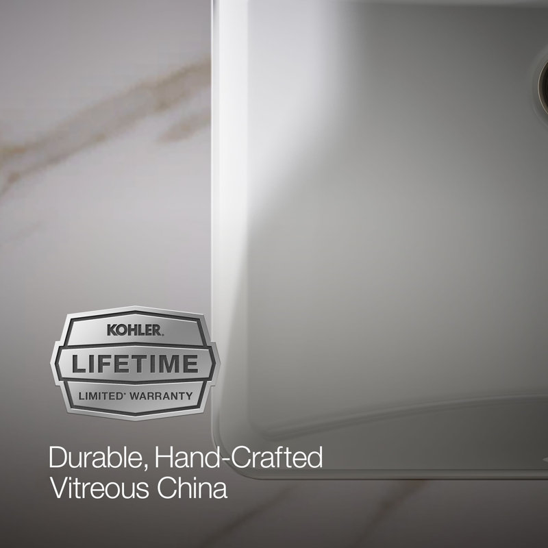 Ladena Vitreous China Rectangular Undermount Bathroom Sink, White