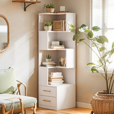Solid Wood Bookcase, Combining Robust Load-Bearing Capacity With Home Aesthetics by 17 Stories