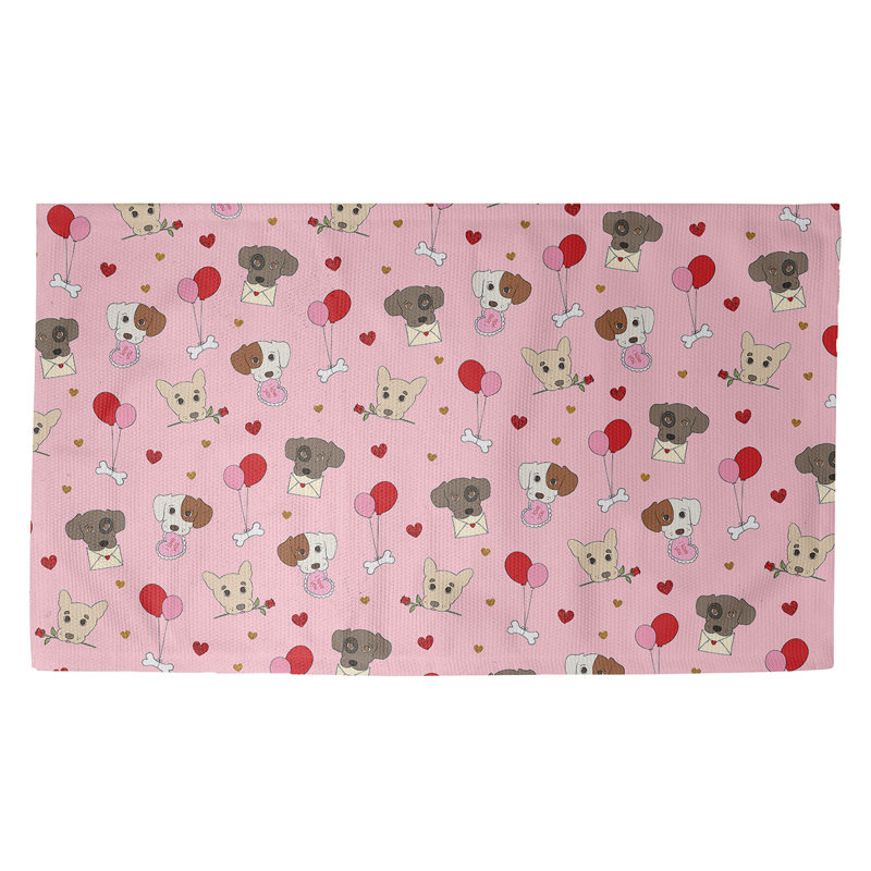 Tapis rose/rouge/beige fait main, Rectangle 3 pi x 5 pi