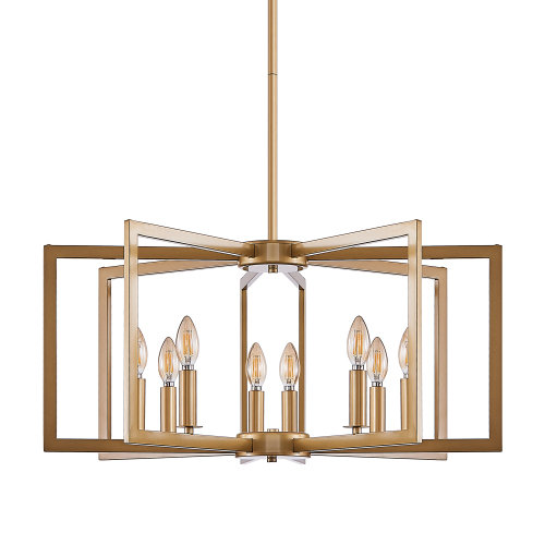 Luminaire suspendu géométrique industriel moderne 27 lumières à 8 lumières de 27 po pour le salon, 8