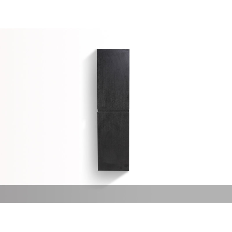 Armoire murale Divontae l 15,75 po x H 59 po x P 11,75 po, Gauche, Noir