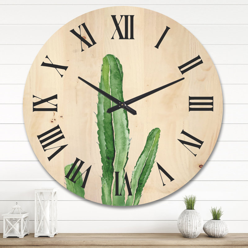 Horloge murale Cactus South Western Plant, Grand