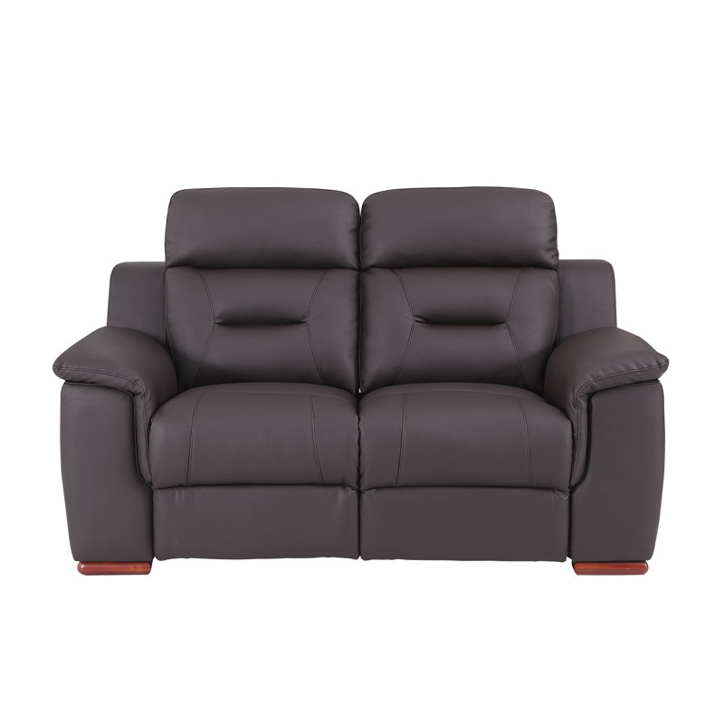 Annahi 67'' Faux Leather Reclining Loveseat, Brown