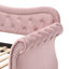 Lit de jour en velours rose Adkins avec couchette (simple)-872570314