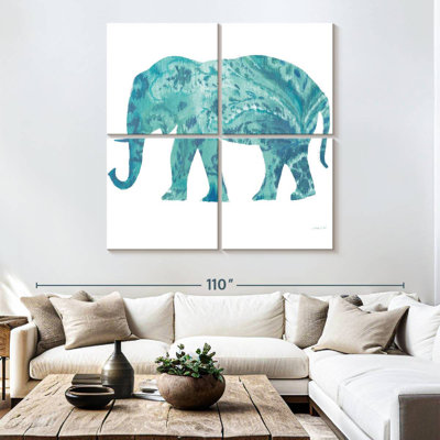 Brampt Boho Teal Elephant II