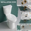 Toilette compacte 21 po pour personnes âgées 21 po, chasse simple 1,28 GPF Tornado, carte 1000g, blanc-113957689