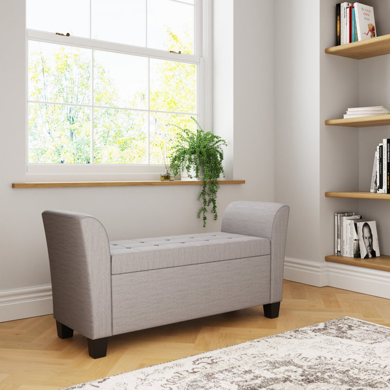 Ashley Storage Bench, Light Grey