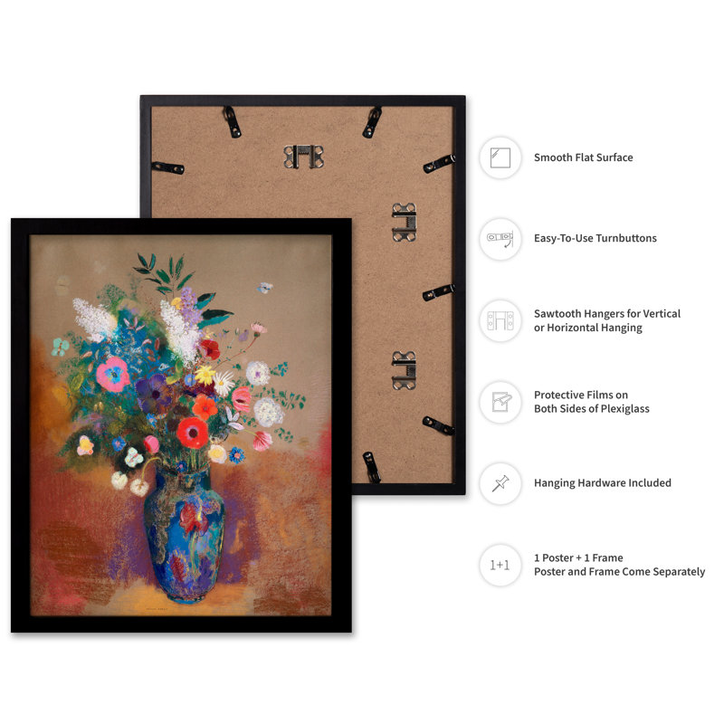 Bouquet of Flowers No1, Black Framed, Poster, 11"H x 14"W