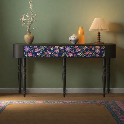 Console artistique à pieds hauts