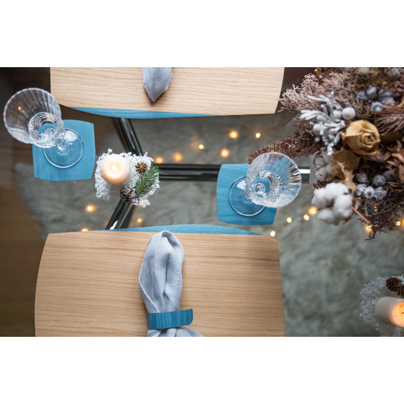 Portofino Wood Placemat, Light Blue/Oak
