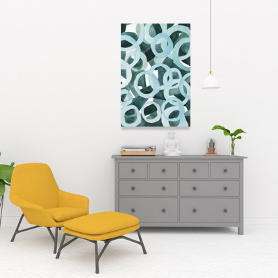 Anneaux abstraits - Toile illustrative de bureau pour la décoration intérieure