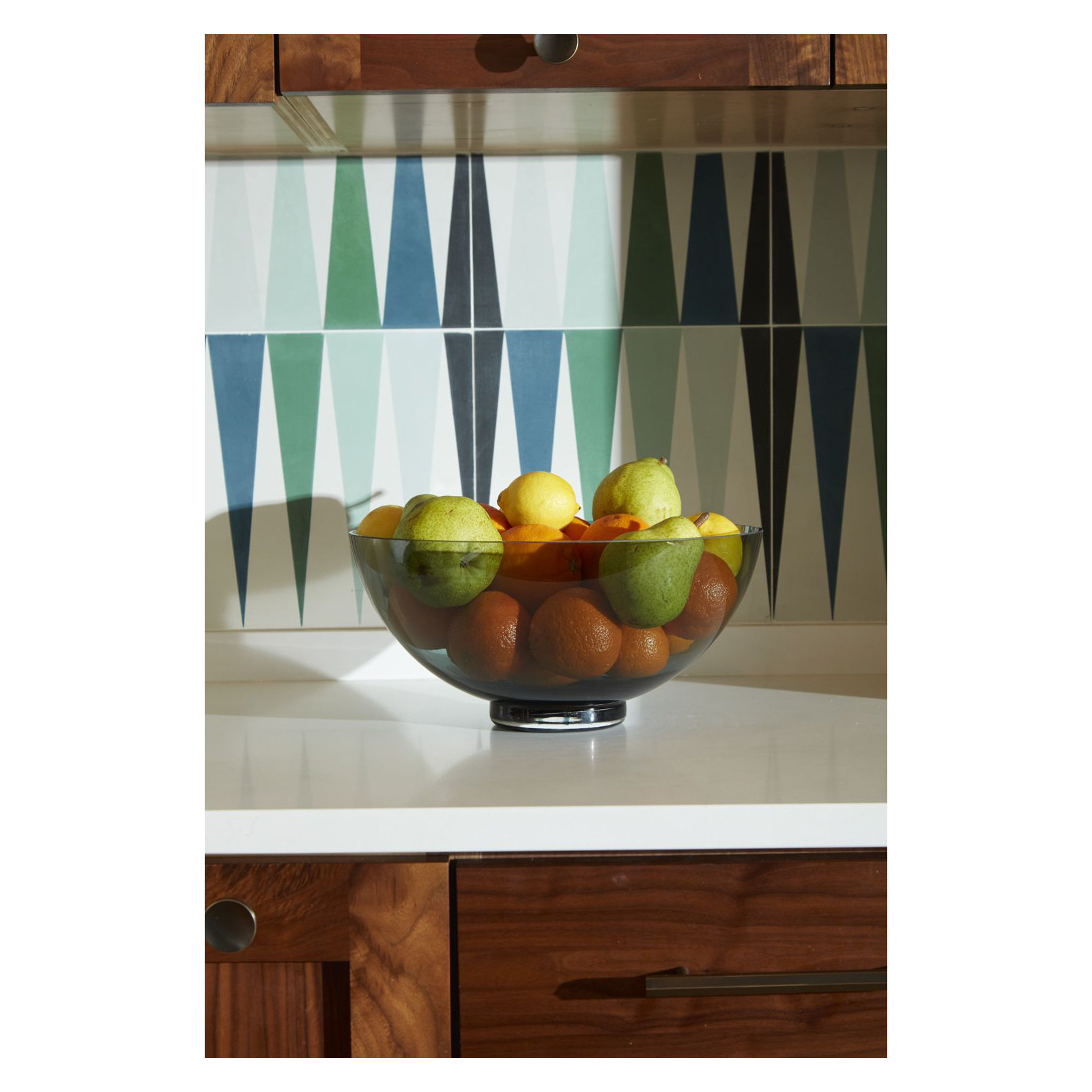 Angier Glass Serving Bowl, Green