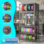 Armoire pour imprimante 3D, équipée d'un support de rangement de consommables d'impression 3D à double couche et d'un poteau de consommables en forme de T, appropriée pour le rangement et l'organisation dans les studios et les bureaux, noir