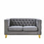 Canapé 3 places + 2 places. VELOUR GRIS-1966580753