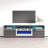 Alexin 78.7" Modern TV Stand with Electric Fireplace, High Gloss Finish, Media Storage-810285688