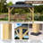 12 ft. W x 10 ft. D Outdoor Cedar Wooden Gazebo with Galvanized Steel Hardtop Double Roof-109048561