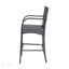 Chaise de bar Cascada KD, design contemporain avec osier durable et structure en métal robuste pour l'extérieur-1899285244