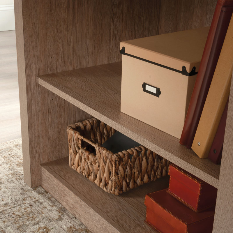Bureau d'ordinateur de style campagnard avec bibliothèque intégrée, finition brune | Idée de cadeau