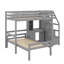 Lit mezzanine simple avec bureau, tablettes et tiroirs-820088311