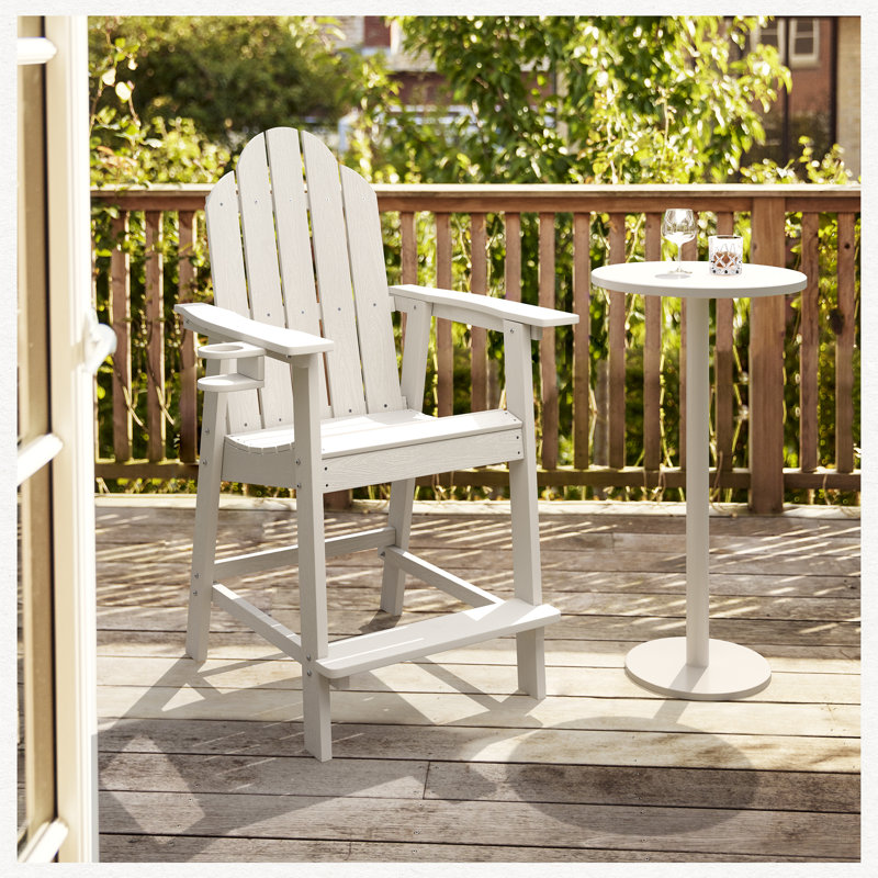 Dutta Outdoor Adirondack Chair, White