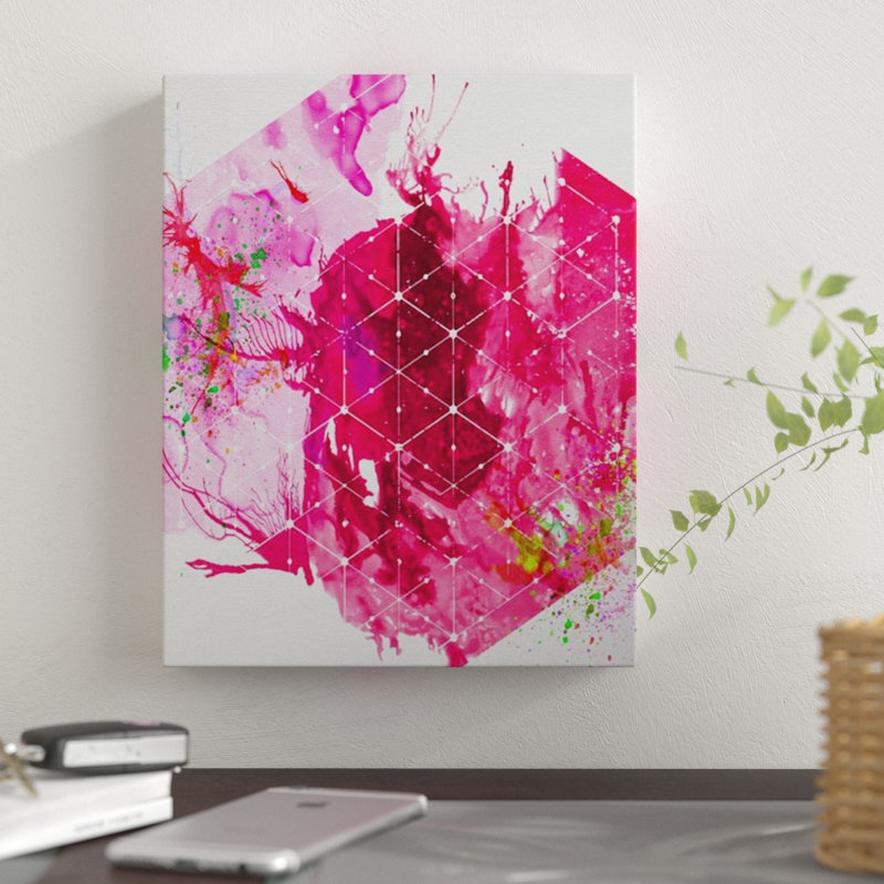 « splash », impression sur toile, H 10 po x l 8 po x P 1,5 po