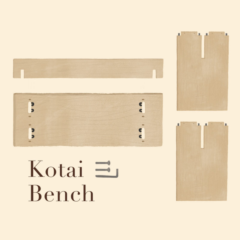 Kotai Solid Wood Bench