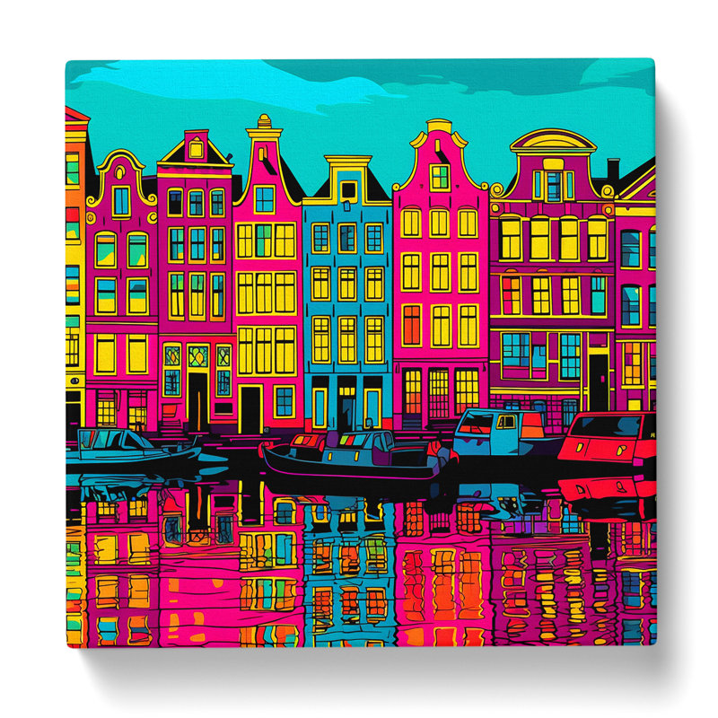 Modern Wall Art - Wrapped Canvas - Framed Print, 35cm H x 35cm W x 3cm D