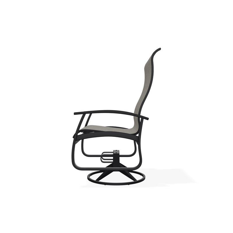Belle Isle Outdoor Dining Chair, Smoke, Black