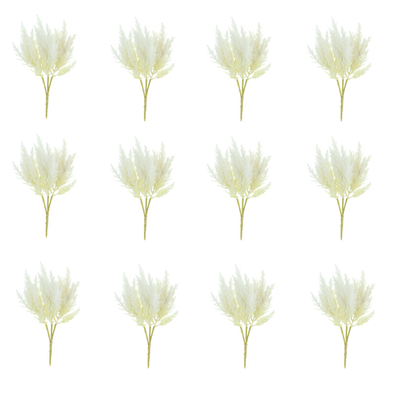 Faux Pampas Stem, Cream