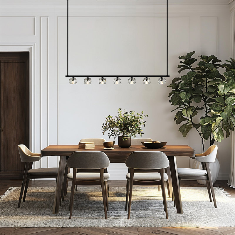 Lustre noir mat 7 lumières Rashana
