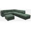Canapé modulaire rembourré en velours côtelé-1266145314