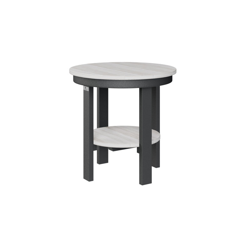 Table de salle à manger ronde Berlin Gardens, 21" H x 21.5" W x 21.5" D, Noir, Coquille de mer