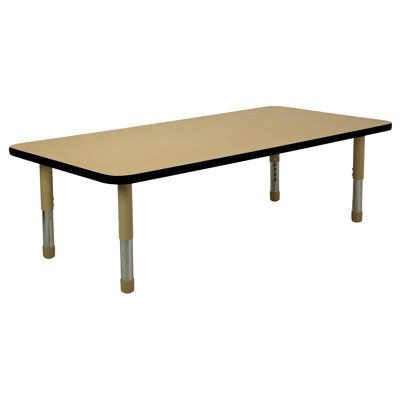 Table rectangulaire d'activités en T avec moulures totales réglables