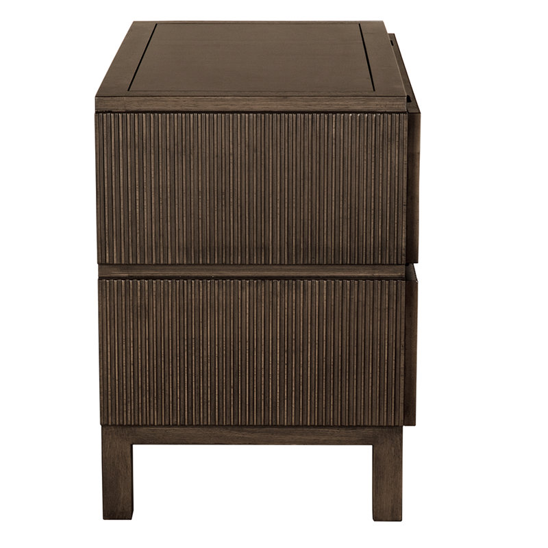 Plato 2 - Drawer Nightstand, Greige Walnut