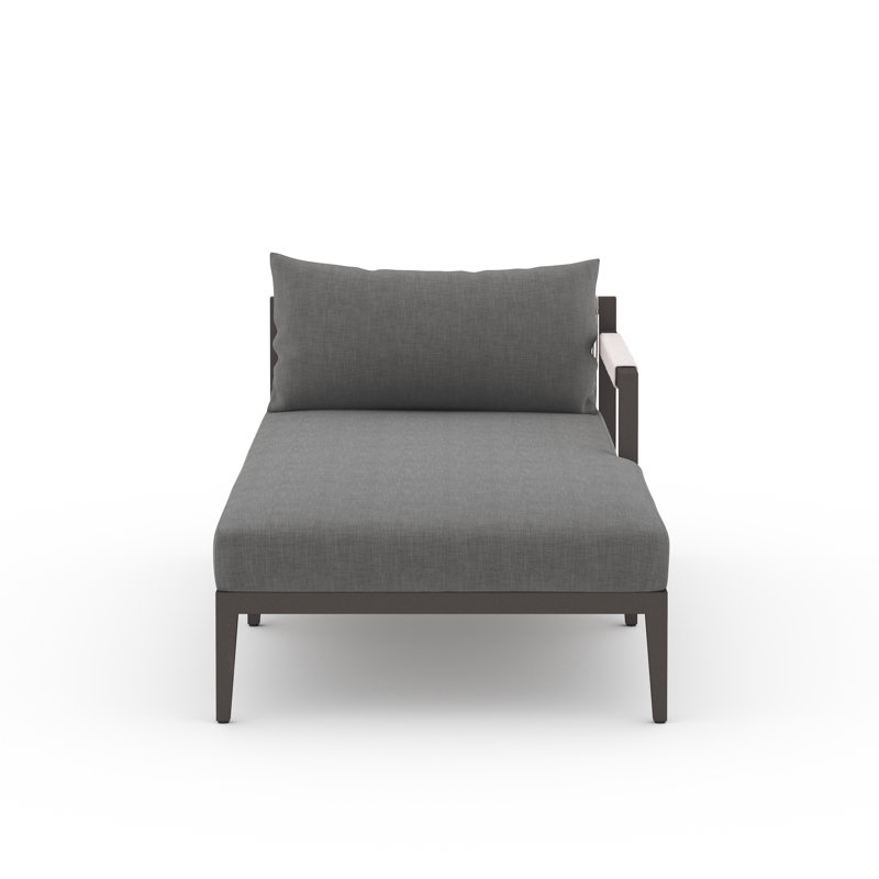 Sherwood Outdoor Chaise Lounge, Bronze, Faye Sand