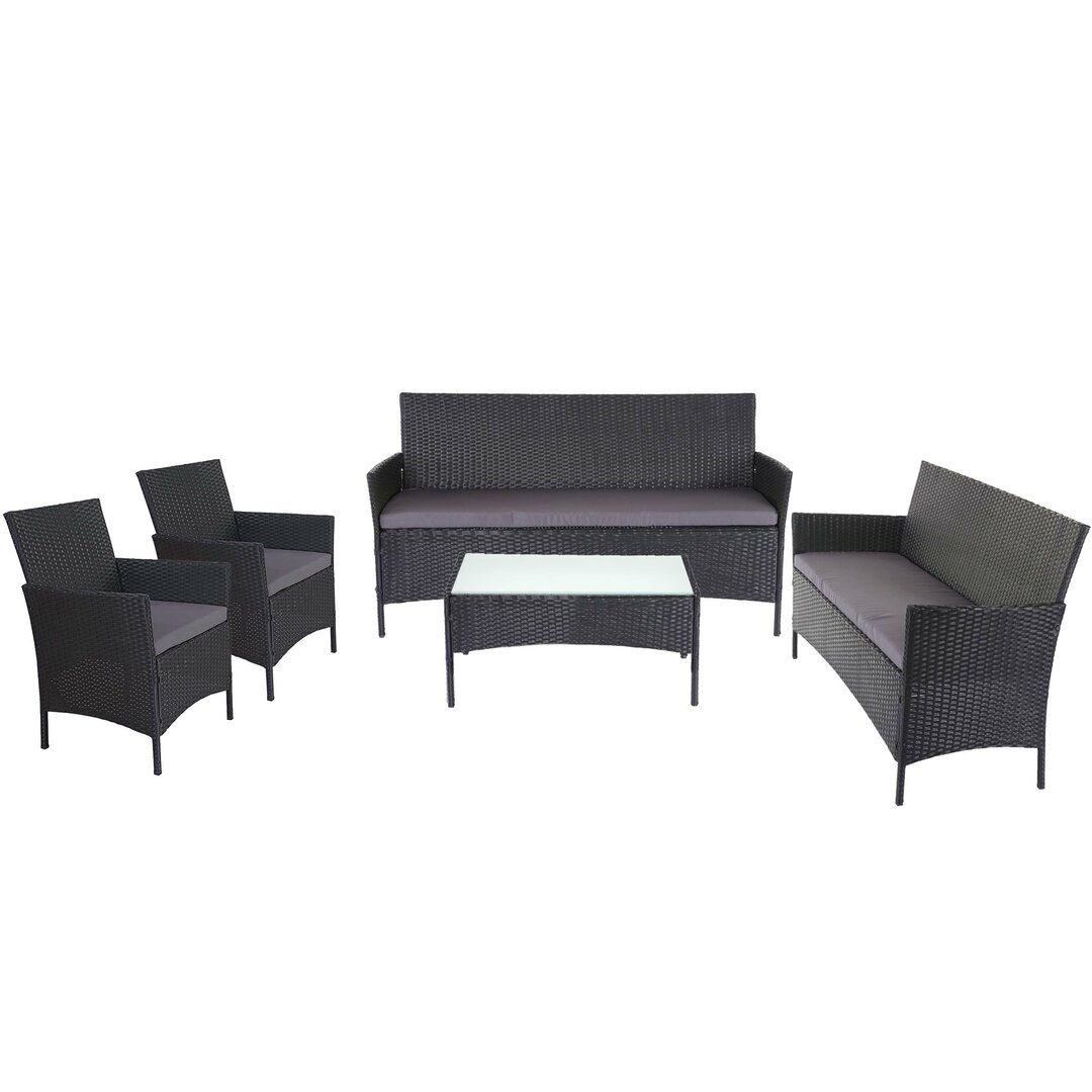 7-Sitzer Lounge-Set Chulmleigh aus Polyrattan mit Polster