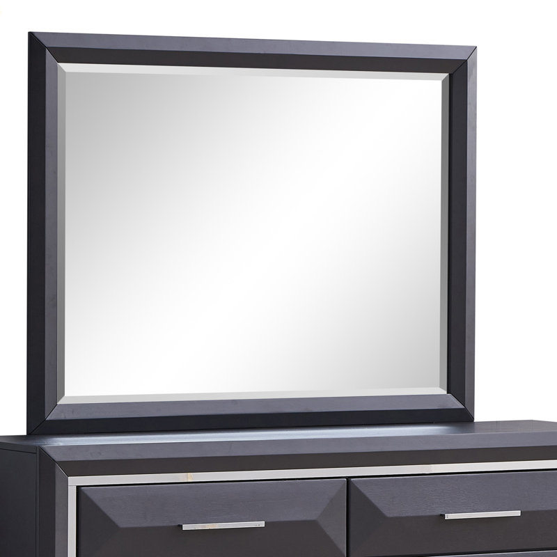 Liverpool G01600-M Mirror , Black, Black, 46.03" x 36.03"