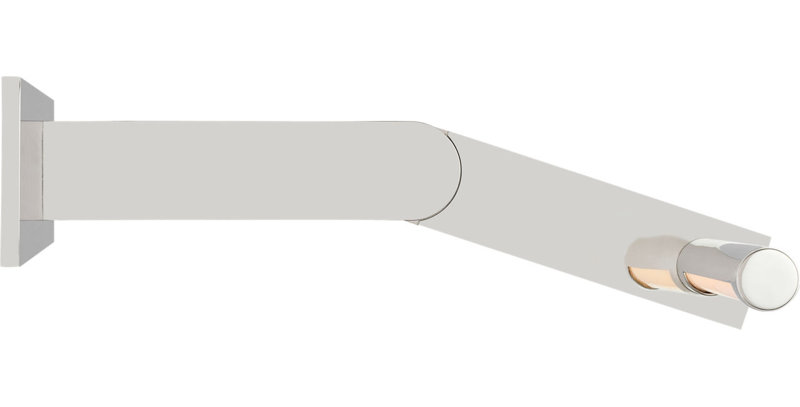 Axis Pivoting Library Light, Polished Nickel, 3" H x 18" W x 13.25" D