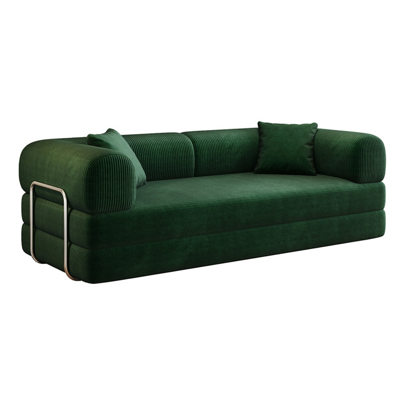Loveseats Boneless Modular Sectional Sofa, Green