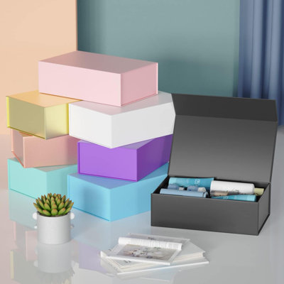 Gift Boxes For Presents With Lids Magnetic Closure Rectangle Collapsible For Proposal Box Wedding Christmas Halloween Birthday Gift Packging