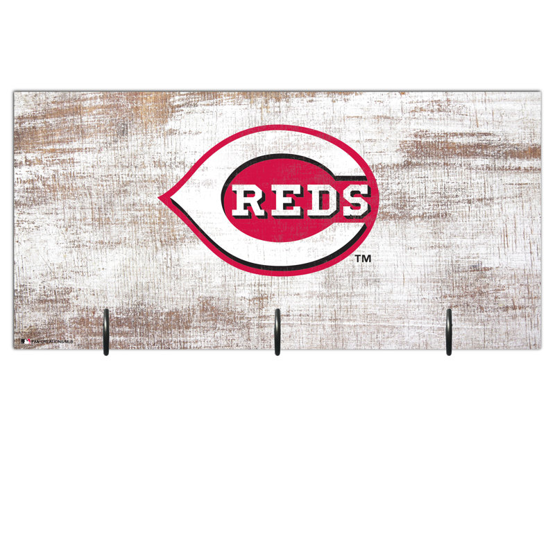3 - Hook Wall Mounted Coat Rack, Reds
